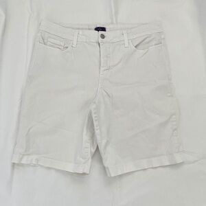NYDJ Bermuda White Jean Shorts 12P